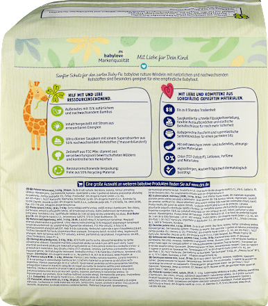 Windeln Gr. 2, Mini (3-6 kg) babylove nature