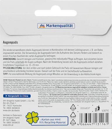 Wiederverwendbare Augenpads (1 Paar) ebelin