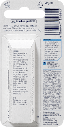 Lippenpflege active care LSF 15 Balea MEN
