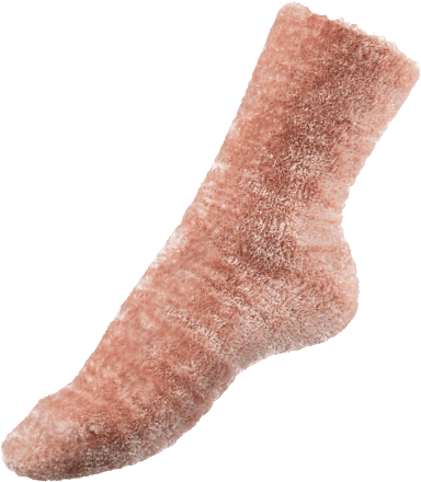 Kuschelsocken mit Chenille-Garn, rosa, Gr. 39-42 Fascino