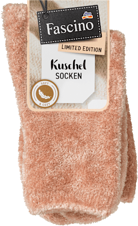 Kuschelsocken mit Chenille-Garn, rosa, Gr. 39-42 Fascino