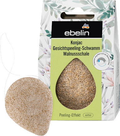 Konjac gobica za piling obraza, več različic ebelin