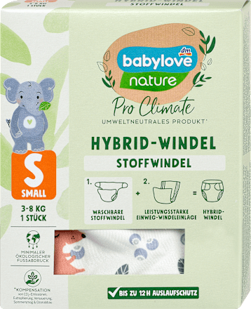 Látková plienka hybrid - veľ. S (3 - 8 kg) babylove nature