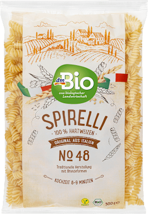 Nudeln, Spirelli aus Hartweizen, No.48 dmBio