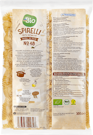 Nudeln, Spirelli aus Hartweizen, No.48 dmBio