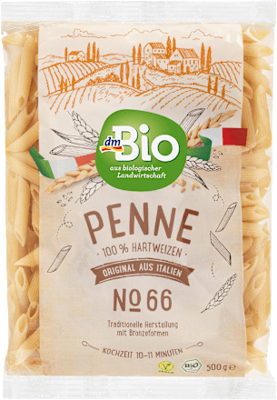 Nudeln, Penne aus Hartweizen, No.66 dmBio