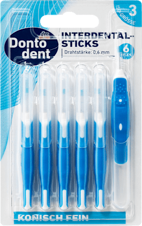 Interdentalne četkice s drškom ISO 3 – tanke Ø 2,5 – 4,5 mm Dontodent
