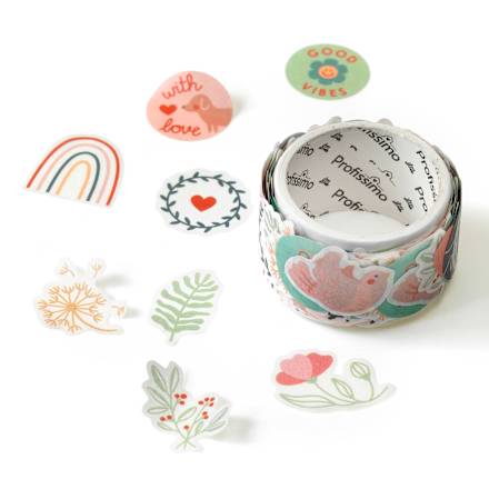 Sticker Washi auf Rolle 13 Motive Profissimo