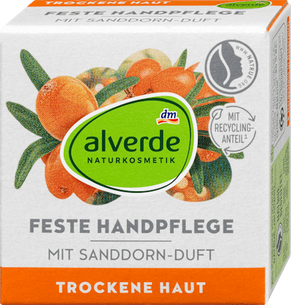 Feste Handpflege mit Sanddorn-Duft alverde NATURKOSMETIK