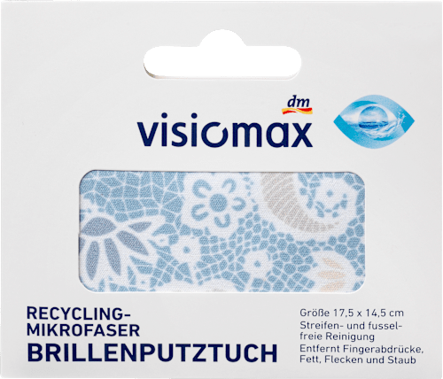 Krpica iz recikliranih mikrovlaken za čiščenje očal, več različic Visiomax