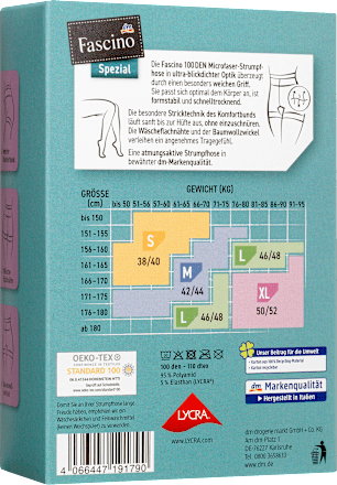 Rajstopy kryjące z mikrofibry 100 den, czarne, rozmiar 50/52 Fascino