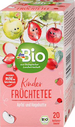 Tisana alla frutta per bambini con mela e cinorrodo dmBio