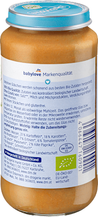 Био зеленчуково меню с картофи и говеждо, 12+м babylove