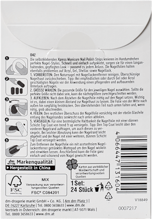 Naklejki na paznokcie XPRESS Manicure Nail Polish Strips Romantic Rose 042 trend !t up