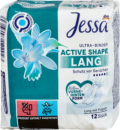 Podpaski higieniczne Active Shape Lang długie, 12 szt. Jessa