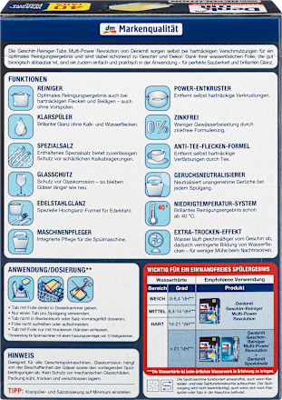 Spülmaschinen-Tabs Multi-Power Revolution Denkmit