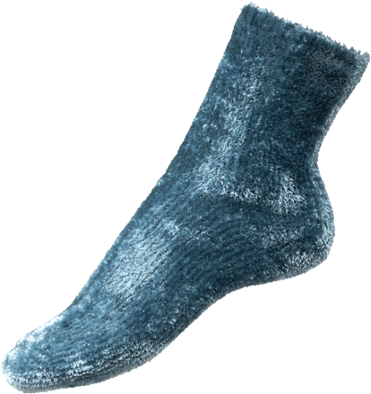 Kuschelsocken mit Chenille-Garn, blaugrün Gr. 39-42 Fascino