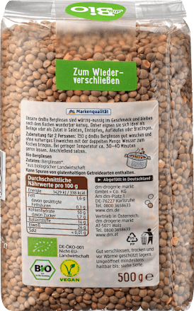 Berglinsen, Naturland  dmBio