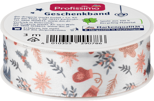 Geschenkband  "Weihnachtliche Motive" Profissimo