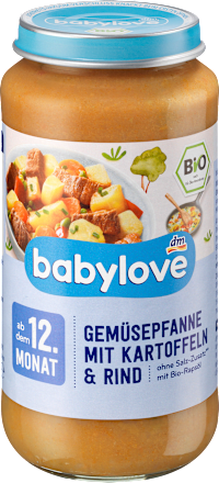 Био зеленчуково меню с картофи и говеждо, 12+м babylove