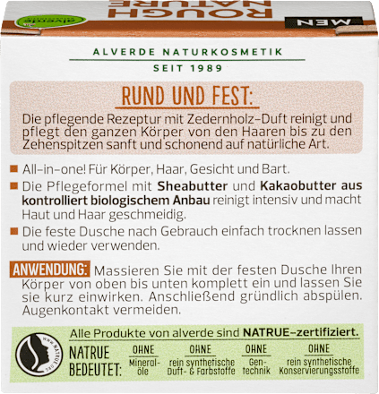 Mydło w kostce 4w1 Rough Nature alverde MEN