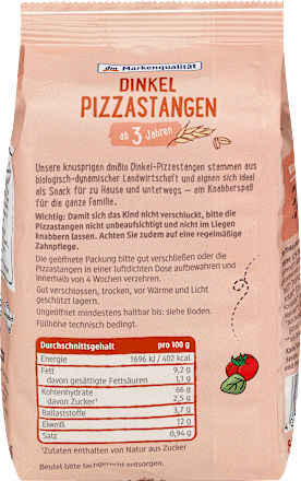 Bastoncini al farro per bambini - gusto pizza dmBio