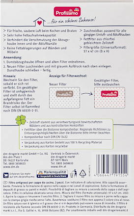 Fettfilter Dunstabzugshauben Profissimo