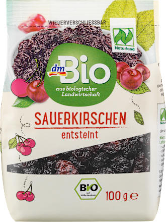bio sušené ovoce, višně vypeckované dmBio