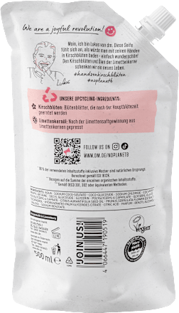 Flüssigseife Kirschblüten & Limettenkernöl Nachfüllpack No Planet B