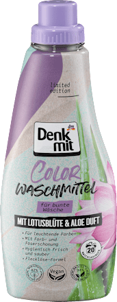 Colorwaschmittel flüssig Lotusblüte & Aloe Duft Denkmit