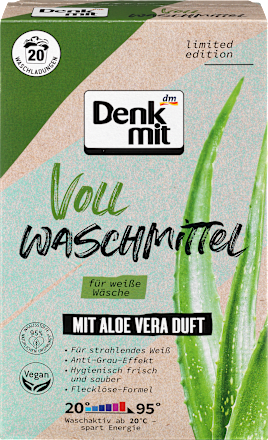 Vollwaschmittel Pulver Aloe Vera Denkmit