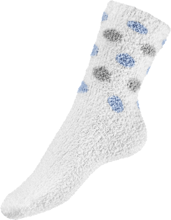 Kuschelsocken weiß & blau Gr. 39-42 Fascino