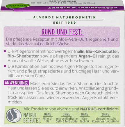 Festes Shampoo Repair alverde NATURKOSMETIK