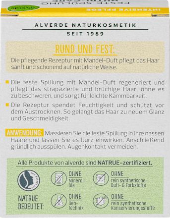 NUTRI-CARE čvrsti balzam za kosu alverde NATURKOSMETIK