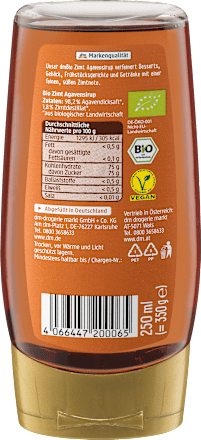 Agavensirup Zimt dmBio