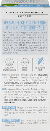 Gesichtscreme Anti Age ultra sensitiv alverde NATURKOSMETIK
