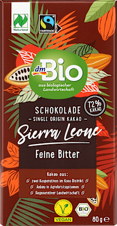 Schokolade, "Sierra Leone" Feine Bitter  dmBio