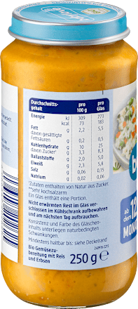 Menü Gemüserisotto mit Erbsen ab 12 Monaten  babylove