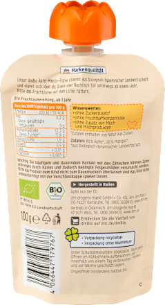 Quetschie Apfel-Mango, ab 1 Jahr dmBio