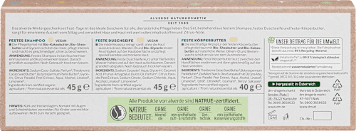 Geschenkset Pflegende Fest-Tage alverde NATURKOSMETIK