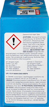 Waschmaschinenreiniger Tabs Anti-Kalk Denkmit