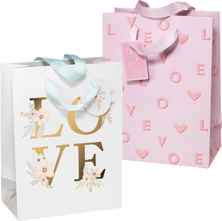 Geschenktasche "Love", Größe Midi Profissimo