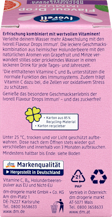 Flavour Drop Immun - Grapefruit-Minze-Holunderbeere Ivorell