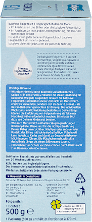 Zamensko mleko 3, prelazna formula za odojčad, od 10. meseca babylove