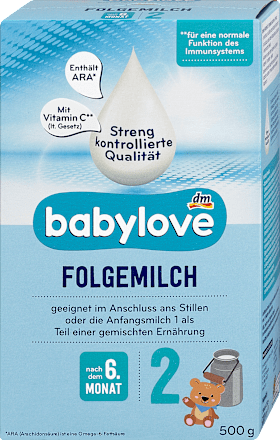 Folgemilch 2 nach dem 6. Monat babylove