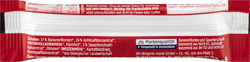 Fruchtriegel Banane-Apfel-Kirsch ab 1 Jahr dmBio