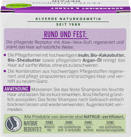 Festes Shampoo Repair alverde NATURKOSMETIK