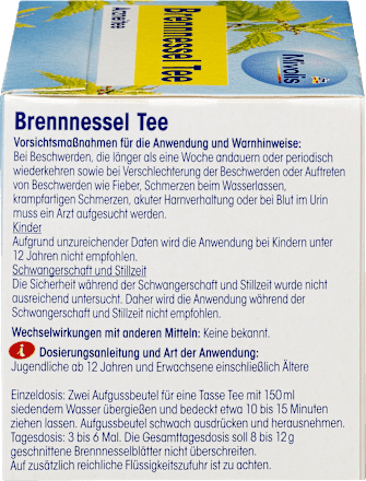 Arzneitee, Brennnessel Tee (12 Beutel) Mivolis