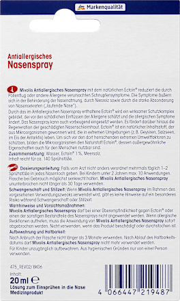 Antiallergisches Nasenspray Mivolis