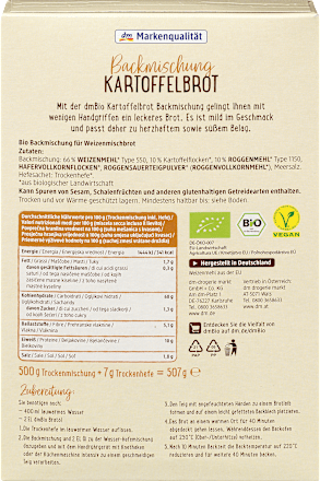 Backmischung Kartoffelbrot dmBio